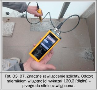Pomiar wilgotności odsłoniętej warstwy