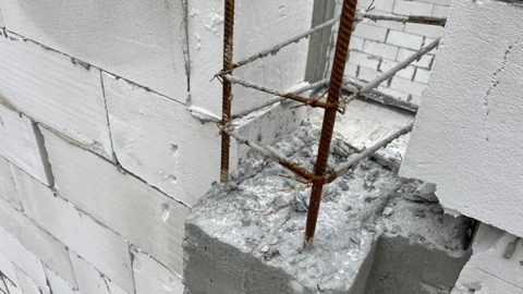 Zbrojenie w miejscu połączenia elementów