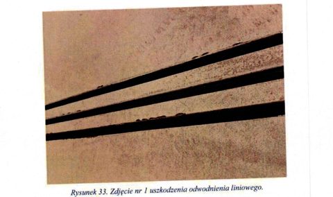 Detal odwodnienia w analizowanej dokumentacji