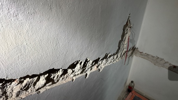 Fragment robót wykończeniowych objętych oceną.